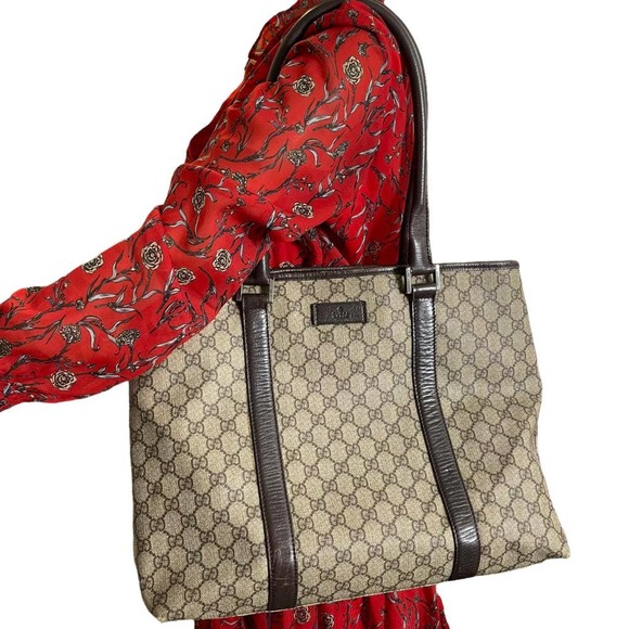 Gucci Handbags - 💎✨AUTHENTIC✨💎  Gucci Plus Supreme Beige Dark Brown
